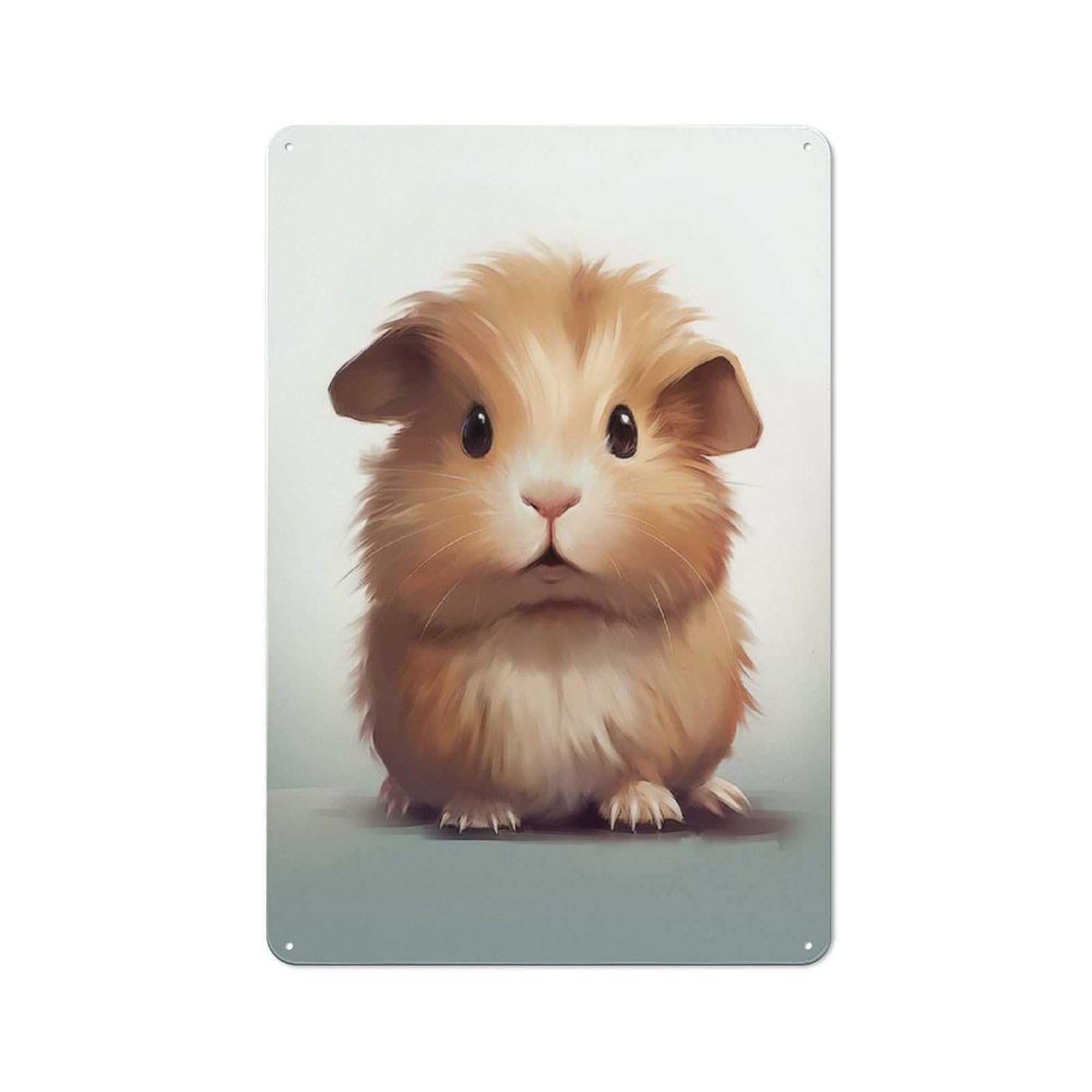 Junmoney Baby Hamster 1 Classic Tin Wall Sign 30X20cm, Diner Style Decor For Coffee Bar, Kitchen, Bistro Or Tea Corner