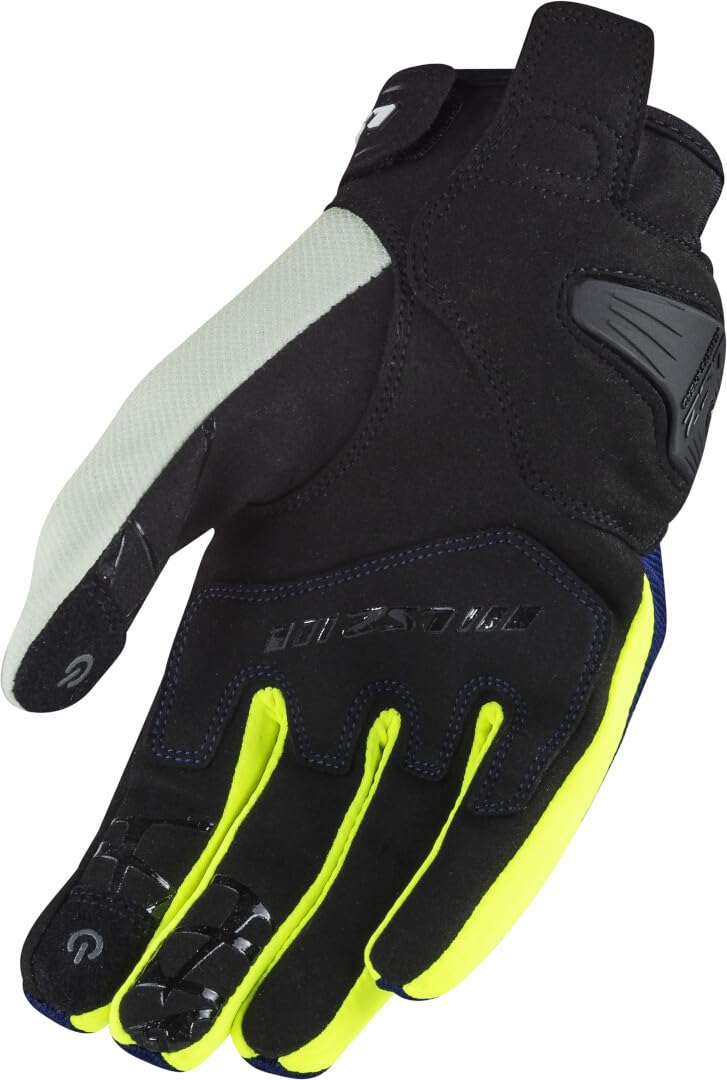 LS2 70011F0126M Guantes Moto Dart 2, Hombre, Azul/Amarillo, M