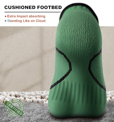 Image of BULLIANT Men Running Ankle Socks 6Pack-Cushioned Support-Low Cut No Show
