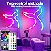 segrass 32.8ft LED neon Lights with Remote APP Control IP65 Waterproof Flexible Neon Strip Lights 24V RGB Rope Lights for Bedroom Room Outdoors Décor