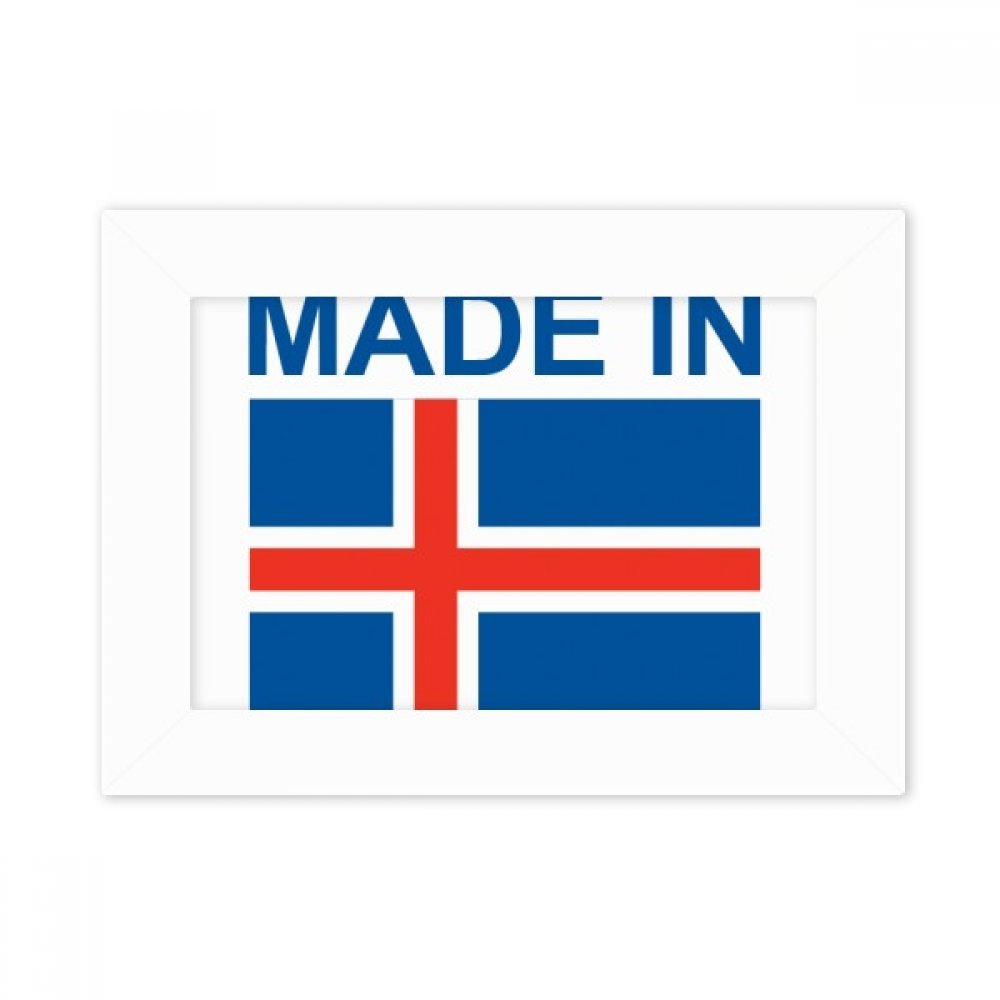 Cadre photo blanc Islande 4x6 pouces pour décoration de bureau élégante et moderne