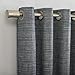 Sun Zero Brooks Burlap Weave Thermal Extreme Total Blackout Grommet Curtain Panel, 52