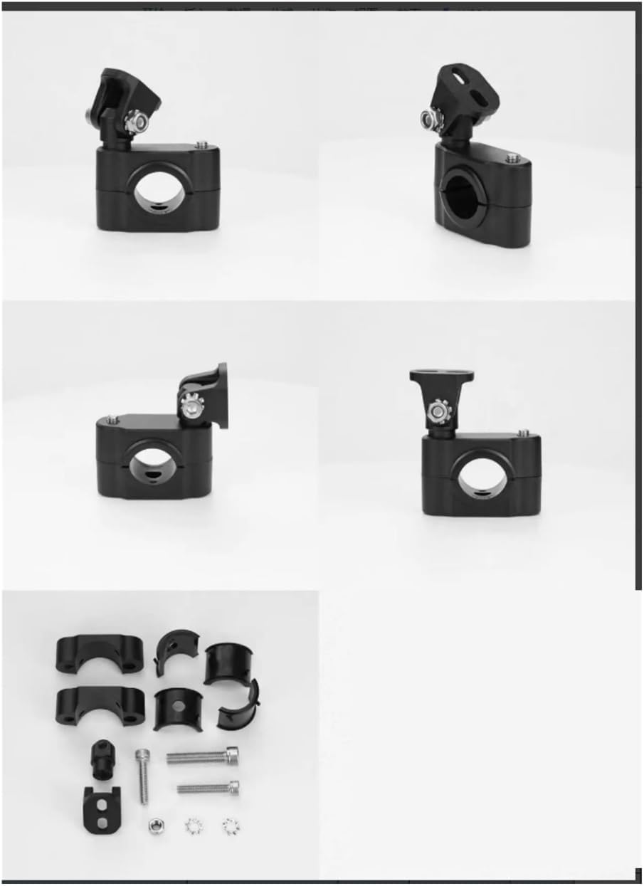 Motorbike Handlebar Risers Degree Rotation Spotlight Bracket Motorcycle Auxiliary Head Light Holder Handle Bar Lamp Clamp Front Bumper Part