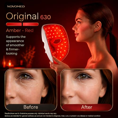 Image of Red Light Therapy for Face - Red Light Mask - 7 Color LED Face Mask Light Therapy - Wireless and Rechargeable Wellness Beauty Device - Lightweight Face Contoured Design