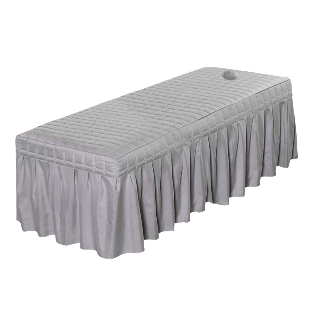 Cosmetic Linen Massage Table Skirt Beauty Bed Sheet Cover With Bedskirt - Gray-185x70cm : Beauty & Personal Care