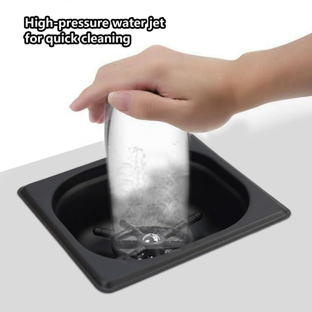 Enjuagadora De Tazas, Enjuagadora De Jarras De Acero Inoxidable Manejo con Una Sola Mano, Limpiador Automático De Tazas para Fregaderos De Cocina, Bares, Cafeterías, Teterías