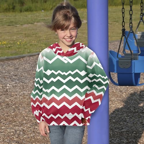 Kids Hoodies Sweaters Christmas Xmas Trees Hooded Sweatshirts with Big Pockets for Boys Girls B04003004