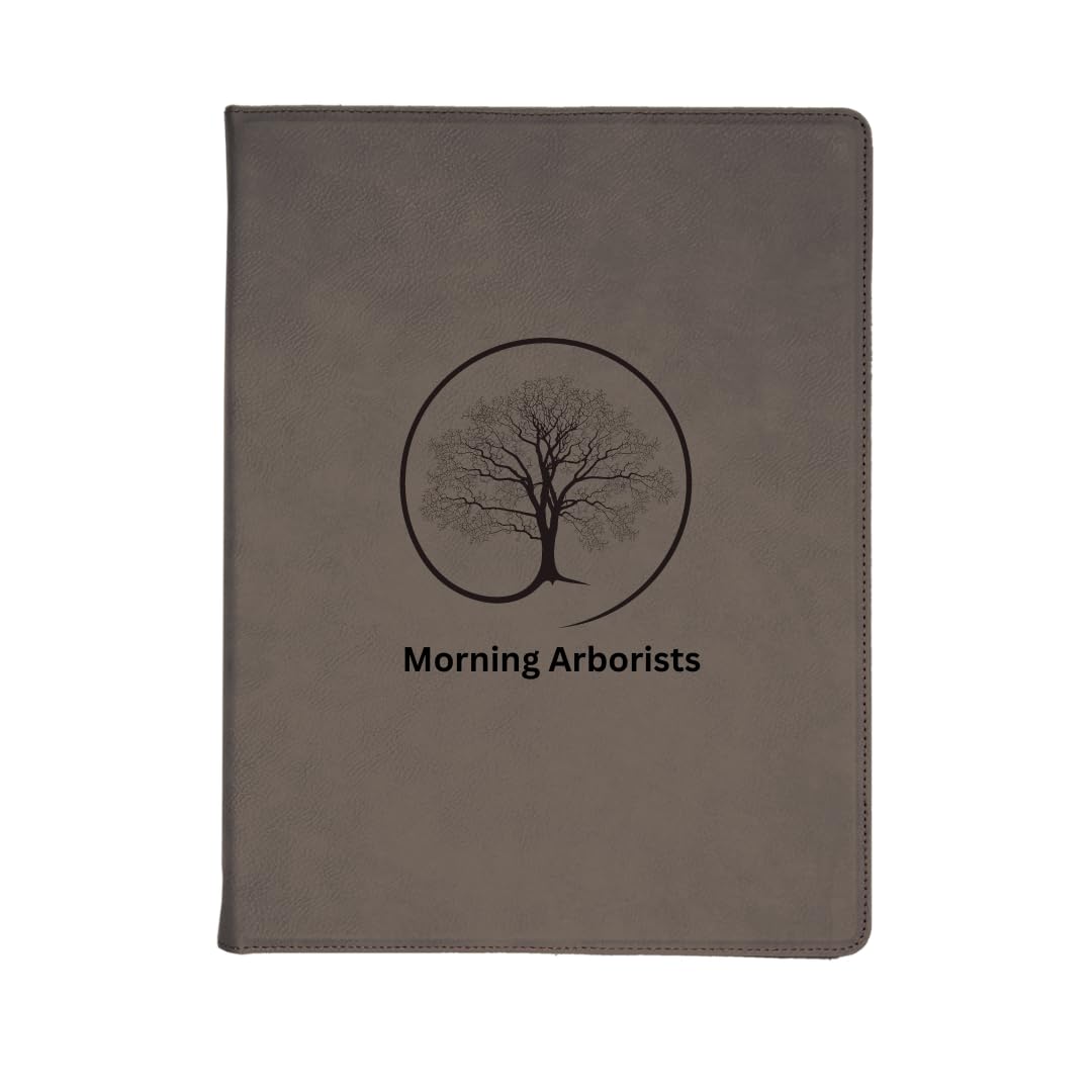 Custom Logo Padfolio Personalized 9 1/2" x 12" (Gray)