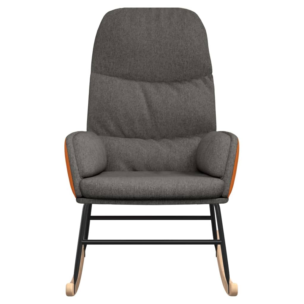 Genérico Silla Mecedora de Tela Gris Oscuro,Mobiliario,Sillas,Mecedoras,Gris,9.9 kg,341043