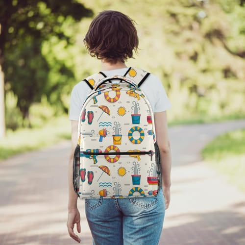 Sac à dos d'école Songkran multicolore pour ados et voyage décontracté - 6