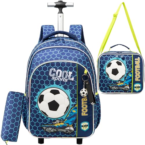 HTgroce Mochilas Escolares con Carro Mochila Escolar con Ruedas Mochilas con Carrito Escolares Mochilas Escolares Ruedas Niño Mochila Escolar Trolley