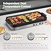 AMZCHEF Double Induction Cooktop with Removable Griddle Pan Non-stick, 1800W 2 burner Portable Induction Stove With Sensor Touch 9 Power Levels, 99 Min Timer, Iron Grey #5