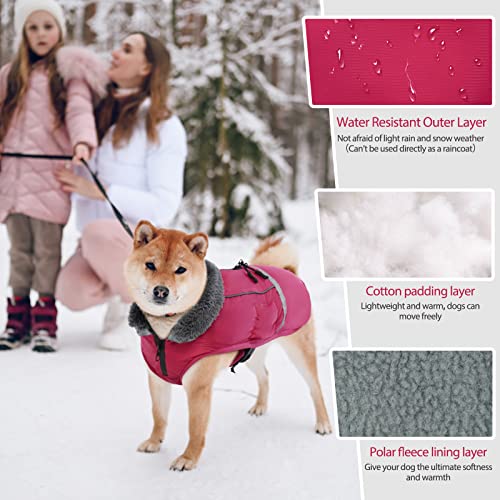 Image of QBLEEV Warm Dog Coat, Reflective Dog Jacket, Waterproof Dogs Winter Coat