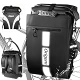 Origem Bike Pannier Bag 32L, 3-in-1 Bicycle Bags for Pannier Rack, Waterproof Reflective Strips Rear Rack Bag Commuter Backpack for Cycling Touring Travelling Commuting