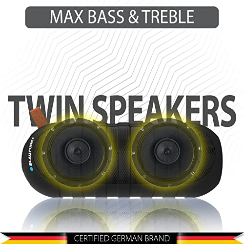 Image of Blaupunkt BT10 Portable Wireless Bluetooth Speaker with LED Flashlight & SOS Function I 1200mAh Rechargeable Battery I Built-in Mic /TF /FM for Hiking,Camping, Bikers