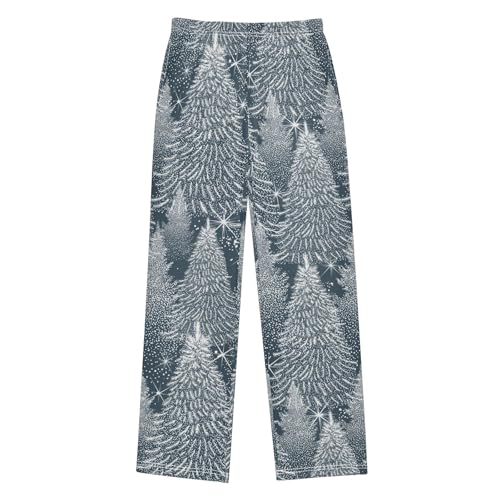 Boys' Pants Christmas Winter Forest Long Bottoms Jogger Pants Elastic Waist Trousers with Pockets S-XL