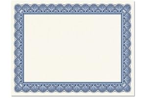 Elite Blue and White Premium Certificate Paper