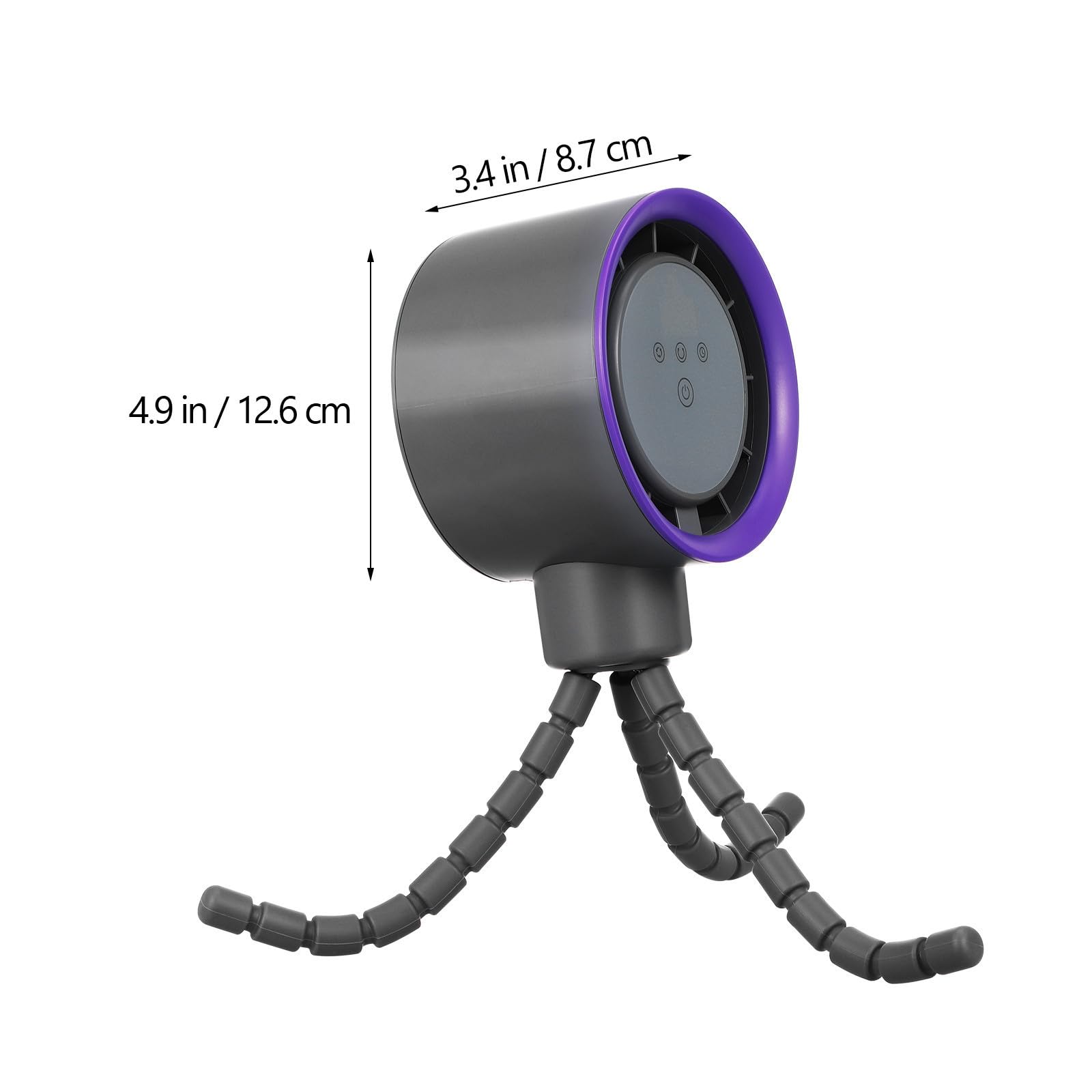 Kichvoe Ventilatore portatile per passeggino, ventilatore a clip a 360 gradi, silenzioso ricaricabile, per tapis, bici e viaggi