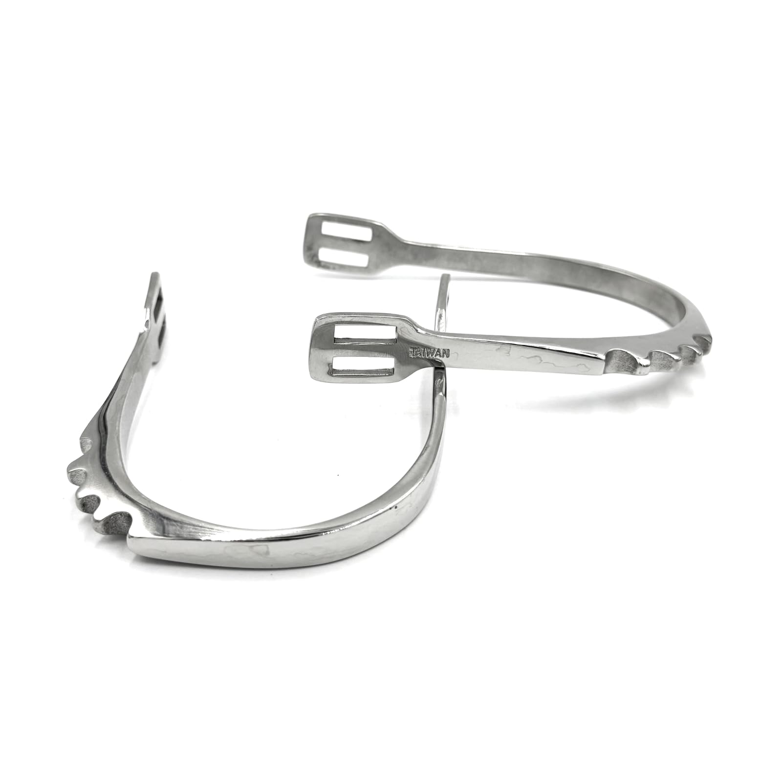 Equine Smile ES1074 Corrugated Spores LE Track Equestrian Spurs Riding Spurs Track High Quality Stainless Steel (Ladies 10mm) - Image 2