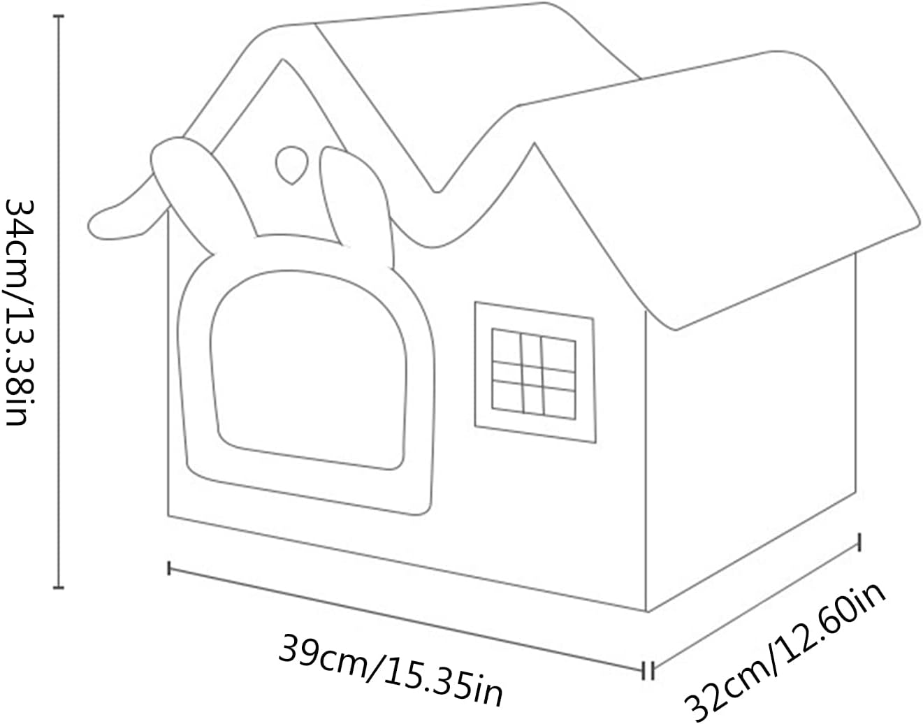 Sleeping Warm in Winter Bed Little Mat Basket Small Dog House Products Pet Tent Cosy Cave Nest Indoor Warm for Cats Windproof for for Cotton for Large Dog