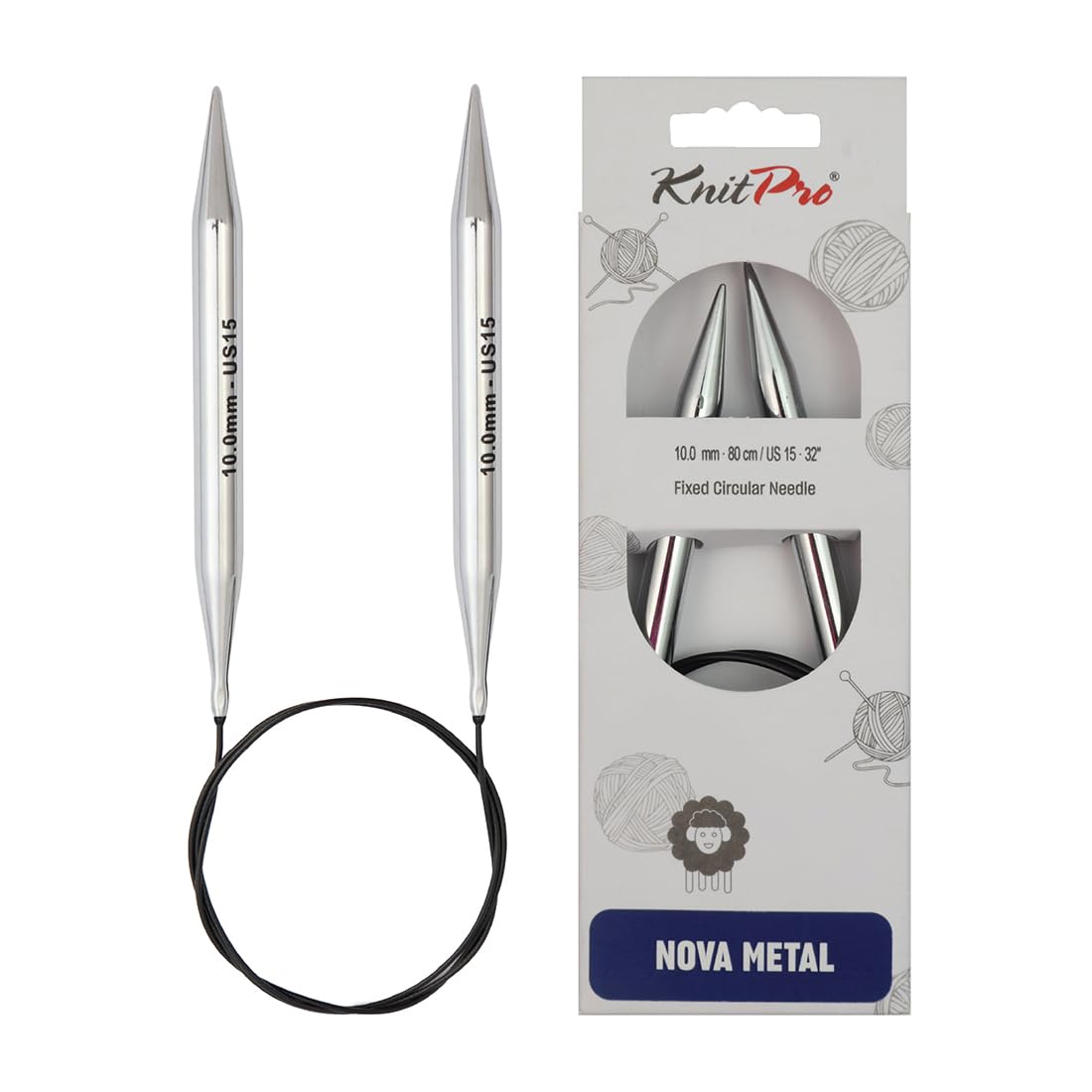 KnitPro Nova Fixed Circular Needles 24" (60cm) | 10.00mm