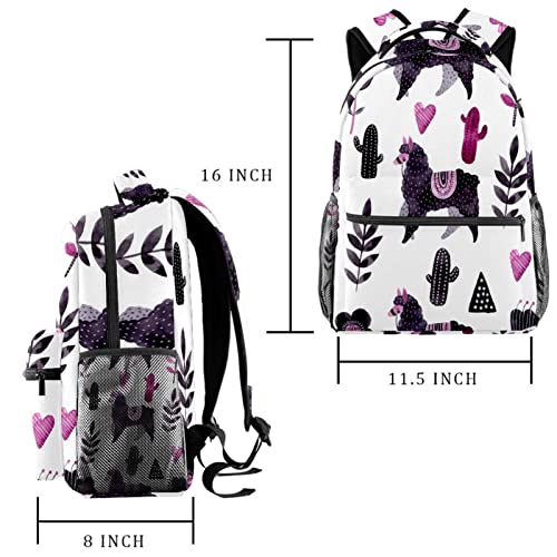 Sac à dos cœurs aquarelle avec porte-bouteille latéral intégré - 2