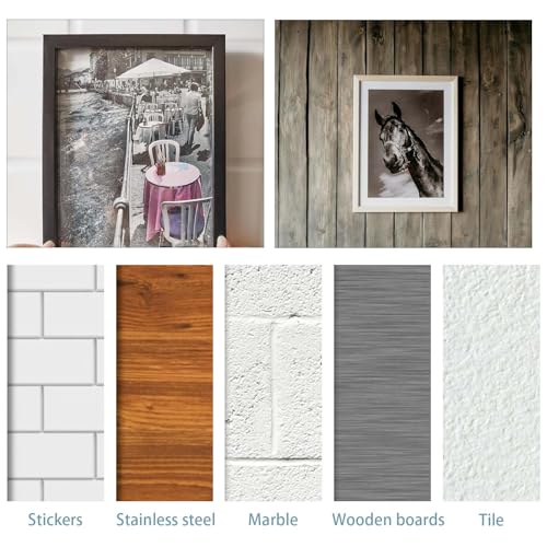 Shuohong 10 Pezzi Ganci Adesivi Per Quadri, Antitraccia Ganci Adesivi Muro, Appendi Quadri, Appendi Quadri Senza Chiodi, Ganci Per Quadri Muro, Ganci Adesivi Per Foto, Pittura, Orologio, No Foratura - 6