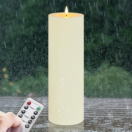 Zevanor 10CM x 30CM Flammenlose wasserdichte LED-Kerzen mit Fernbedienung,...