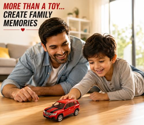 Image of Amisha Gift Gallery Diecast Toy Car for Kids 1:36 Scale XM Style SUV Toy, Alloy Metal Pull Back Vehicle with Opening Doors, Bonnet & Trunk, LED Lights & Sound Effects for Kids