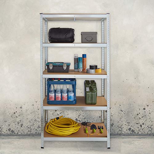 Estantería de carga pesada de 180x90x45 cm para taller, almacén, sótano o despensa 6