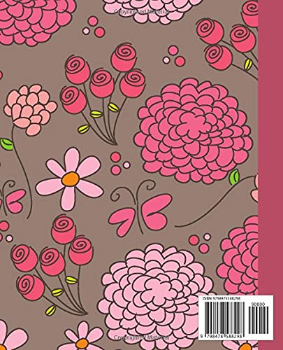 Miniatura 2 de Flower Composition Notebook College Ruled Adorable Flower Composition Notebook College Ruled, Floral Blossom Composition Notebook, Flower