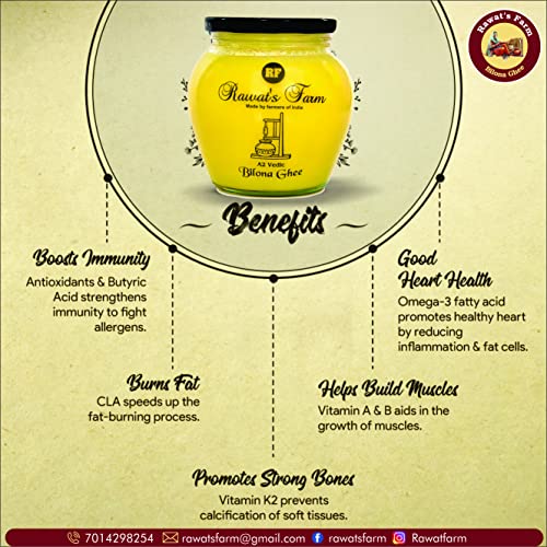 Image of Rawat's Farm A2 Vedic Bilona Cow Ghee 5000 ml Steel Dolchi | Curd Churned Bilona Ghee | Government Laboratory Passed | 100% Natural | Immunity Booster | Good for Heart |