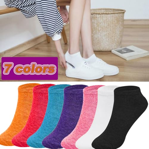 7 Pairs Ankle Socks for Women Cute Socks Colorful Non Slip Cotton Socks Athletic Socks4