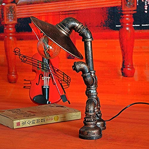 Lampe de table LED robot en fer forgé rétro avec douille E27 pour bureau - 2