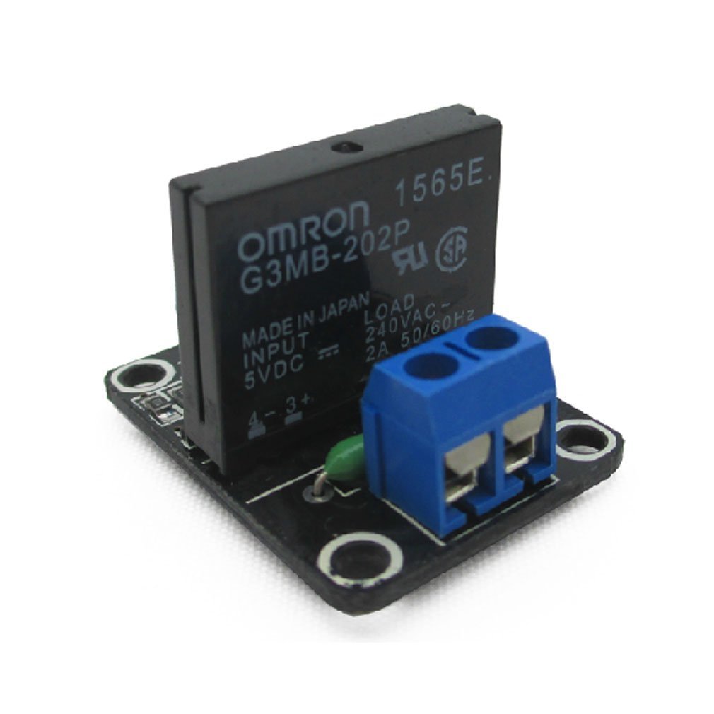 HiLetgo 4pcs 5V 1 Channel High Level Solid State Relay Module DC Control AC 240V 2A with Fuse