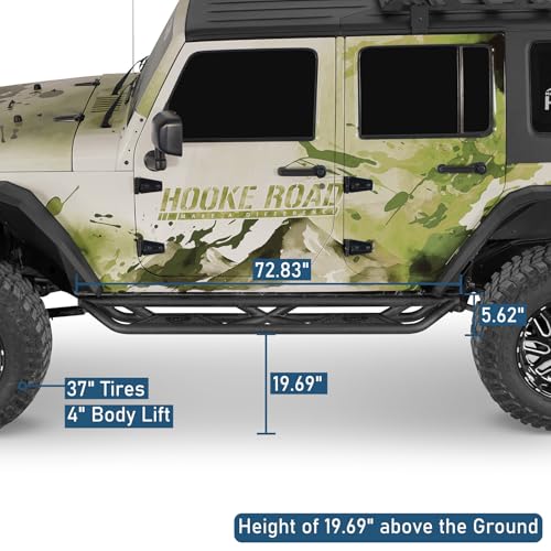 Estribos laterales para Jeep Wrangler JK 2007-2018 miniatura 4