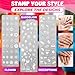 Nail Stamping Plate - Nail Art Plates with 12 Different Themes, Elegant Art Design for Nails Stamps - Stylish Stamping Plates Set to Design Unique Nails for Women, Great as Beauty Gift for Mothers Day