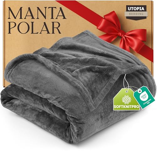 Utopia Bedding Manta Polar, Manta Ligera para La Cama, El Sofá O El Sillón, Adecuada para Todas...