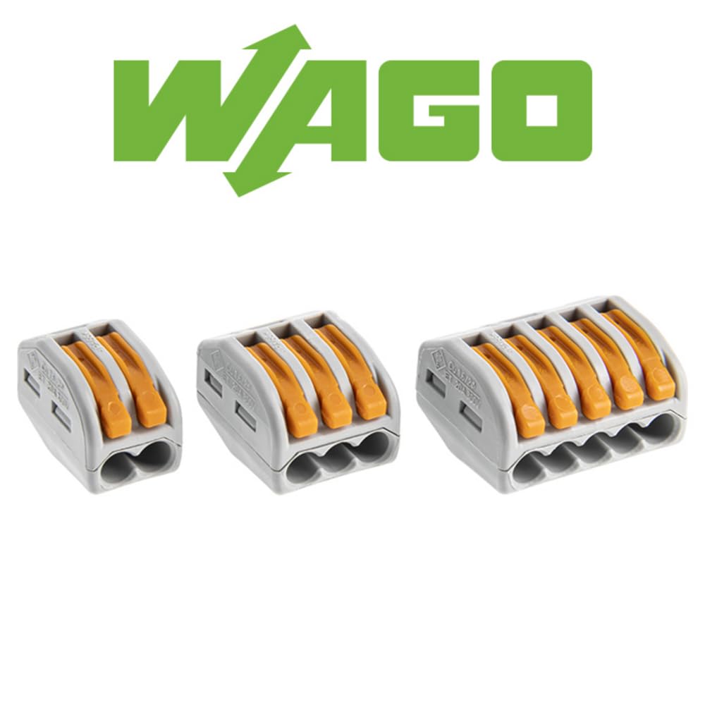WAGO - 80 morsetti per connessione rapida 2,3 e 5 entrate per fili flessibili e rigidi