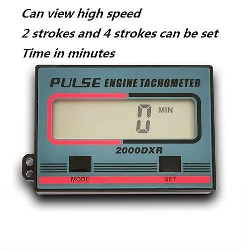 Miniatura 3 de Tacómetro digital RPM medidor de impulsos de inducción, medidor de horas, tacómetro de motor pequeño para motosierras, cortadoras de césped,