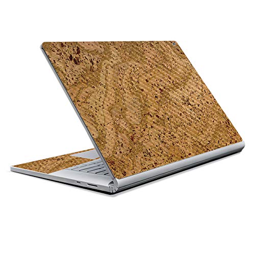 Image of MightySkins Carbon Fiber Skin for Microsoft Surface Book 2 13 inch (2017) - Cork,Protective, Durable Textured Carbon Fiber Finish,Easy to Apply, Remove, and Change Styles,