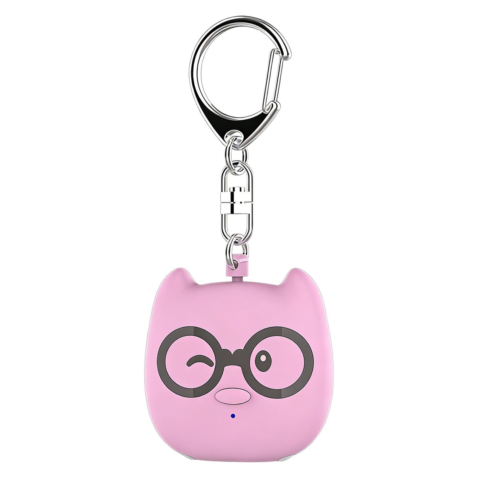 Alarma de autodefensa – Dispositivo de seguridad personal ABS 4,7 x 4,3 x 2,3 cm, potente recargable, iluminación integrada, herramienta portátil ligera | Llavero Gadget para mujeres hombres