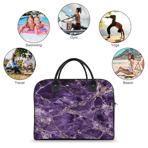 Maletín ligero para laptop Marble Purplem unisex miniatura 4