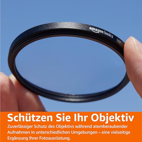 Amazon Basics 67 mm Runder UV-Schutzfilter für klarere Bilder, Schützt vor Staub, Schmutz und Kratzern