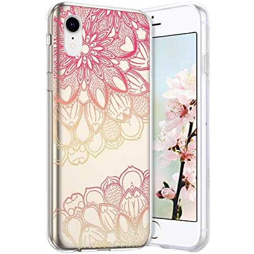 Robinsoni Cover per iPhone XR Cover Silicone iPhone XR Case Trasparente Custodia in Gomma Morbido TPU Flessibile Caso Antiurto Caso Colorato Case Ultra Sottile Anti-Graffio Bumper Cover para iPhone XR