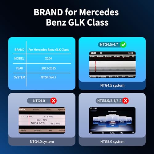 Pantalla táctil 12.3" Wireless CarPlay Android Auto para Mercedes Benz GLK miniatura 3