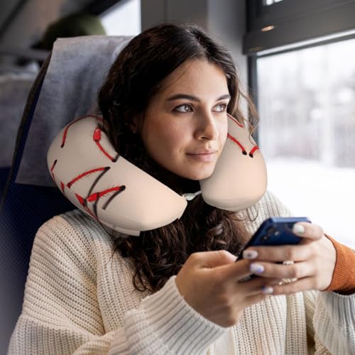Almohada de espuma viscoelástica para viaje rojo pequeño miniatura 5