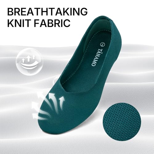 Image of Tanamo Ballet Flats for Women, Soft Knit, Work Travel Everyday Shoes