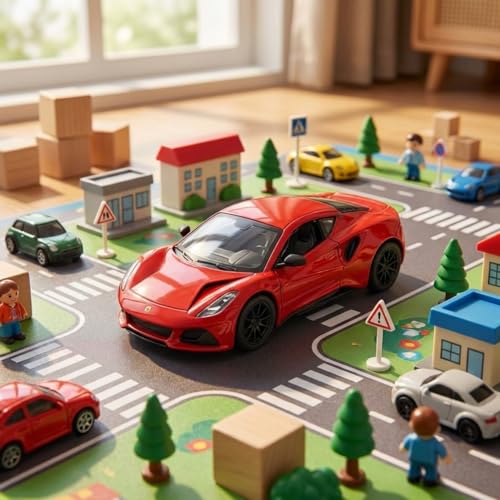 Lotus Emira Diecast Pull-Back Car Toy, 5 Inch, 12 Unidades miniatura 5
