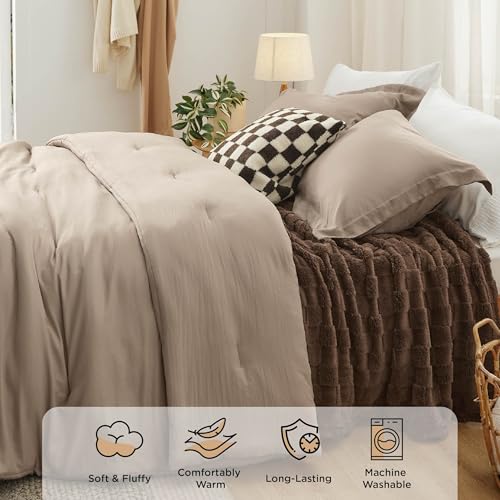 Bedsure Queen Comforter Set 5 Pieces - Bed In A Bag With Throw Blanket And Decorative Pillow, Lightweight Bedding Comforter Sets, All Season Bedding Sets thumb #5